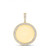 Image of 10kt Yellow Gold Mens Round Diamond Memory Circle Charm Pendant 1-1/4 Cttw