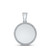 Image of 10kt White Gold Mens Round Diamond Memory Circle Charm Pendant 5/8 Cttw