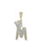 Image of 10kt Yellow Gold Mens Round Diamond M Crown Letter Charm Pendant 1-1/5 Cttw