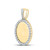 Image of 10kt Yellow Gold Mens Round Diamond Memory Circle Mirror Charm Pendant 3/4 Cttw
