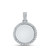 Image of 10kt White Gold Mens Round Diamond Memory Circle Charm Pendant 3/4 Cttw