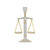 Image of 10kt Yellow Gold Mens Round Diamond Scales of Justice Charm Pendant 1 Cttw