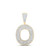 10kt Two-tone Gold Mens Round Diamond Initial O Letter Charm Pendant 7/8 Cttw