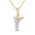 Image of 10kt Yellow Gold Mens Round Diamond Praying Angel Wings Charm Pendant 7/8 Cttw