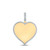 Image of 10kt Yellow Gold Mens Round Diamond Heart Memory Charm Pendant 1/5 Cttw