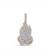 Image of 14kt Yellow Gold Mens Round Diamond Prayer Hands Charm Pendant 7/8 Cttw