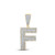Image of 10kt Two-tone Gold Mens Round Diamond Initial F Letter Charm Pendant 3/4 Cttw