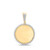 Image of 10kt Yellow Gold Mens Round Diamond Circle Charm Pendant 3/8 Cttw