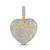 Image of 10kt Yellow Gold Mens Round Diamond Broken Heart Charm Pendant 5/8 Cttw