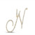 Image of 10kt Yellow Gold Womens Round Diamond N Initial Letter Pendant 5/8 Cttw