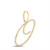 Image of 10kt Yellow Gold Womens Round Diamond O Initial Letter Pendant 3/8 Cttw