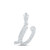 Image of 10kt White Gold Womens Round Diamond V Cursive Initial Letter Pendant 1/3 Cttw