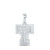 Image of 10kt White Gold Womens Round Diamond T Initial Letter Pendant 1/5 Cttw