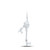 Image of 10kt White Gold Womens Round Diamond Key Pendant 1/20 Cttw