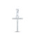 Image of 10kt White Gold Womens Round Diamond T Initial Letter Pendant 1/20 Cttw