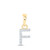 Image of 10kt Yellow Gold Womens Round Diamond F Initial Letter Pendant .03 Cttw