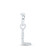 Image of 10kt White Gold Womens Round Diamond L Initial Letter Pendant .02 Cttw