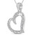 Image of Sterling Silver Womens Round Diamond Heart Pendant 1/10 Cttw BTGND108448