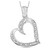 Image of Sterling Silver Womens Round Diamond Heart Pendant 1/10 Cttw BTGND108448