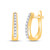 10kt Yellow Gold Womens Round Diamond Hoop Earrings 1/4 Cttw BTGND108547