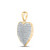 Image of 10kt Yellow Gold Womens Round Diamond Heart Pendant 1/4 Cttw BTGND111988