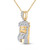 Image of 10kt Yellow Gold Mens Round Diamond Jesus Face Charm Pendant 1/3 Cttw BTGND112974