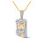Image of 10kt Yellow Gold Mens Round Diamond Jesus Face Charm Pendant 1/3 Cttw BTGND112974