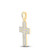 Image of 10kt Yellow Gold Womens Round Diamond Cross Pendant 1 Cttw BTGND117271