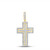 Image of 10kt Yellow Gold Womens Round Diamond Cross Pendant 1 Cttw BTGND117271