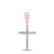 Image of 10kt Rose Gold Womens Round Diamond Cross Pendant 1/6 Cttw BTGND155889