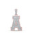 Image of 10kt Two-tone Gold Mens Baguette Diamond A Initial Letter Charm Pendant 1-7/8 Cttw BTGND164149