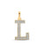 Image of 10kt Two-tone Gold Mens Round Diamond L Initial Letter Pendant 1/3 Cttw BTGND164484