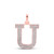 Image of 10kt Two-tone Gold Mens Round Diamond U Initial Letter Pendant 1/2 Cttw BTGND164503