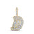 Image of 10kt Yellow Gold Womens Round Diamond D Initial Letter Pendant 1/5 Cttw BTGND165666