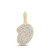 Image of 10kt Yellow Gold Womens Round Diamond O Initial Letter Pendant 1/5 Cttw BTGND165688