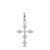 Image of 10kt White Gold Womens Round Diamond Cross Pendant 1/6 Cttw BTGND165950