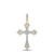Image of 10kt Yellow Gold Womens Round Diamond Cross Pendant 1/5 Cttw BTGND166885