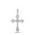 Image of 10kt White Gold Womens Round Diamond Cross Pendant 1/5 Cttw BTGND166886