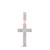 Image of 10kt Rose Gold Womens Round Diamond Cross Pendant 3/4 Cttw BTGND166938