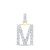 Image of 10kt Yellow Gold Womens Round Diamond M Initial Letter Pendant 1/6 Cttw BTGND168667 Image of 10kt Yellow Gold Womens Round Diamond M Initial Letter Pendant 1/6 Cttw BTGND168667