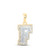 Image of 10kt Two-tone Gold Womens Round Diamond F Initial Letter Pendant 1/5 Cttw BTGND169060