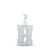 Image of 10kt White Gold Womens Round Diamond H Initial Letter Pendant 1/5 Cttw BTGND169065