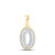 10kt Two-tone Gold Womens Round Diamond O Initial Letter Pendant 1/6 Cttw BTGND169090