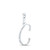 Image of 10kt White Gold Womens Round Diamond C Initial Letter Pendant 1/20 Cttw BTGND169575