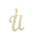 Image of 10kt Yellow Gold Womens Round Diamond U Initial Letter Pendant 1/6 Cttw BTGND169828