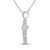 Image of 10kt White Gold Mens Round Diamond Cross Charm Pendant 1/2 Cttw BTGND54428