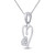 Image of Sterling Silver Womens Round Diamond Heart Pendant 1/20 Cttw BTGND86994