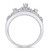 Image of 10k White Gold Round Diamond Womens Womens Crown Tiara Cocktail Band 1/5 Cttw