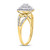 Image of 10kt Yellow Gold Womens Round Diamond Cluster Ring 1/6 Cttw 04028