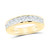 Image of 14kt Yellow Gold Womens Round Diamond Wedding Channel Set Band 1 Cttw